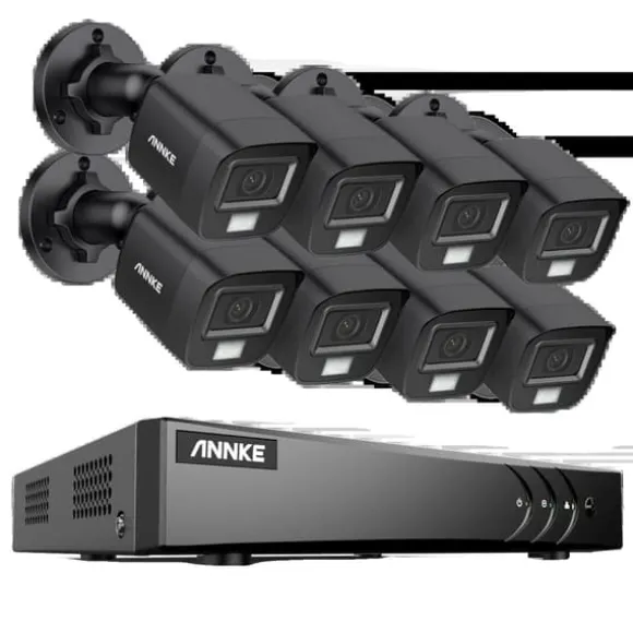 8CH DVR CCTV Sikkerhedssystem, 5MP Ultra HD Opløsning, Infrarød Nattesyn,Ingen, 3K CMOS Kamera-c