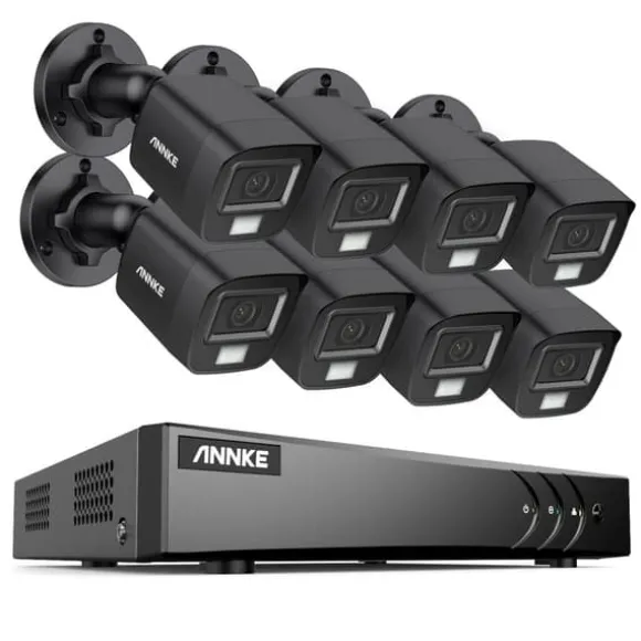 8CH DVR CCTV Sikkerhedssystem, 5MP Ultra HD Opløsning, Infrarød Nattesyn,2T, 3K CMOS Kamera-c