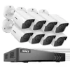 8CH DVR CCTV Sikkerhedssystem, 5MP Ultra HD Opløsning, Infrarød Nattesyn,5MP CMOS Kamera-a, Ingen