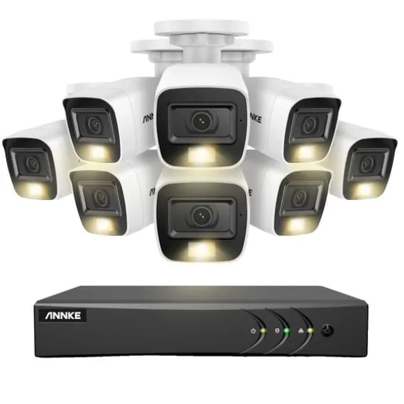 8CH DVR CCTV Sikkerhedssystem, 5MP Ultra HD Opløsning, Infrarød Nattesyn,4T, 3K CMOS Kamera-a