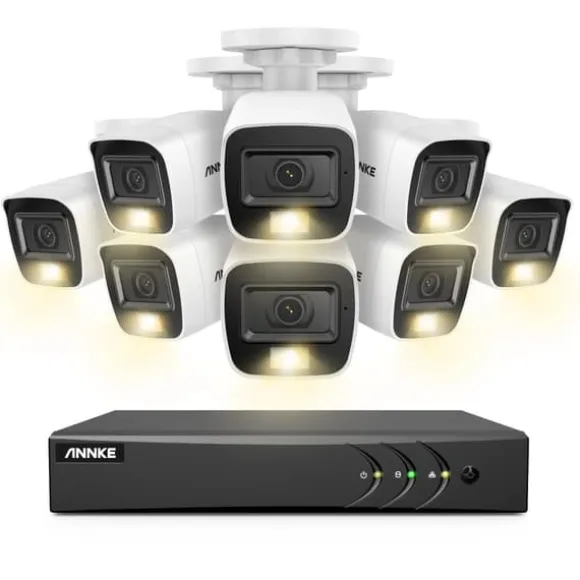 8CH DVR CCTV Sikkerhedssystem, 5MP Ultra HD Opløsning, Infrarød Nattesyn,4T, 3K CMOS Kamera-a