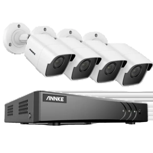 8CH DVR CCTV Sikkerhedssystem, 5MP Ultra HD Opløsning, Infrarød Nattesyn,Ingen, 5MP CMOS-kamera