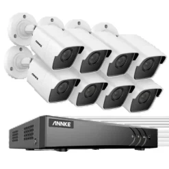 8CH DVR CCTV Sikkerhedssystem, 5MP Ultra HD Opløsning, Infrarød Nattesyn,4T, 5MP CMOS-kamera