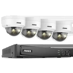 8CH NVR Sikkerhedssystem, 8MP Høj Opløsning, Fjernadgangsfunktionalitet,8CH NVR 4PCS Kamera-a, Ingen