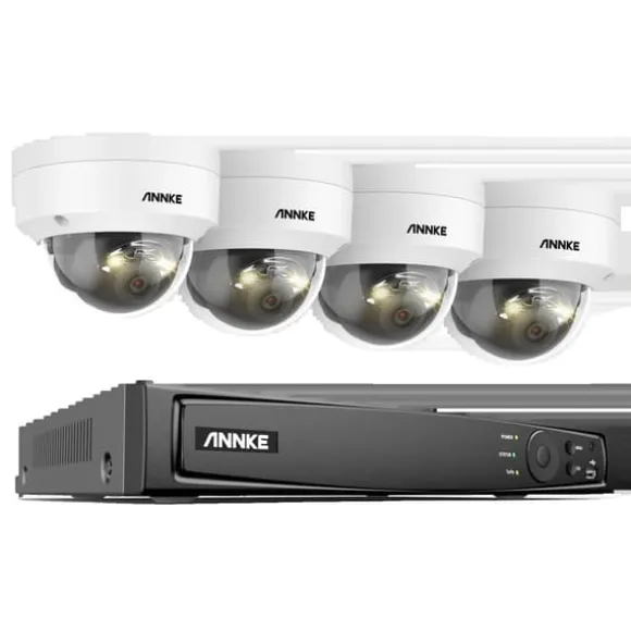 8CH NVR Sikkerhedssystem, 8MP Høj Opløsning, Fjernadgangsfunktionalitet,8CH NVR 4PCS Kamera-a, Ingen