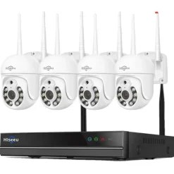 16CH NVR Sikkerhedssystem, 5MP Høj Opløsning, IP66 Vandtæt,3T(udendørs sport), Eu stik, 16CH NVR 5MP 4 Cas