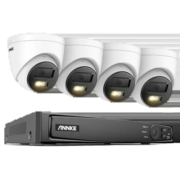 8CH NVR Sikkerhedssystem, 8MP Høj Opløsning, Fjernadgangsfunktionalitet,8CH NVR 4PCS Kamera-a, 2T