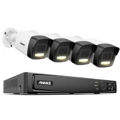 8CH NVR Sikkerhedssystem, 8MP Høj Opløsning, Fjernadgangsfunktionalitet,2T, 8CH NVR 4PCS Kamera