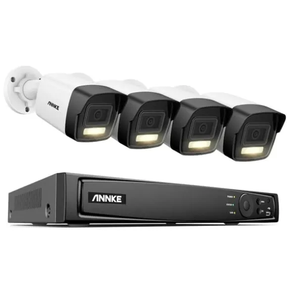 8CH Overvågningskamera System, 12MP Opløsning, Smart Menneske- og Køretøjsdetektion,1T, 8CH 4Pcs Kamera-a
