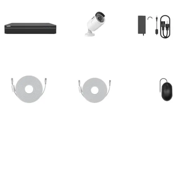 8CH POE Sikkerhedskamera System, 3MP Høj Opløsning, 30m Nattesyn,Som billedet