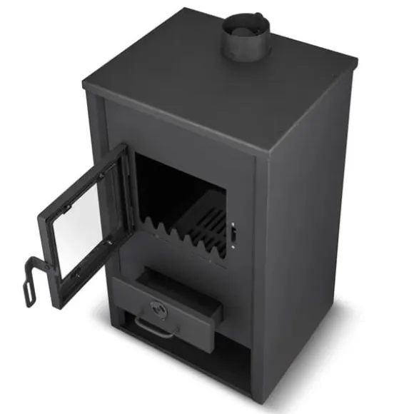 CV Brændeovn - stål - fritstående - 15kw