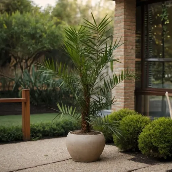 Daddelpalme - Sæt med 2 - Phoenix canariensis - Højde 80-100cm - ⌀19cm