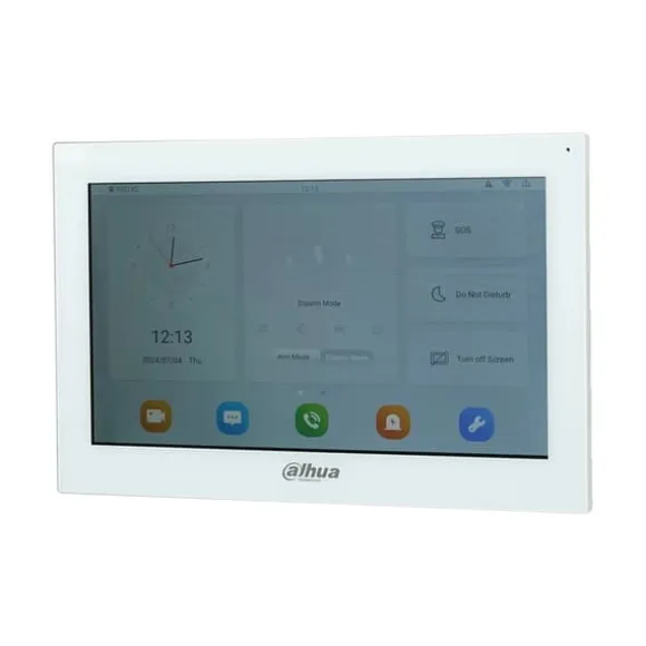 Dahua VTH5341GW-W Digital Indendørs Monitor, 10-Tommer Skærm, To-Vejs Taleopkald, Elevator Kontrol