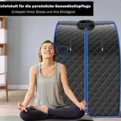 Dampsauna, 78x87x101 cm, Sort