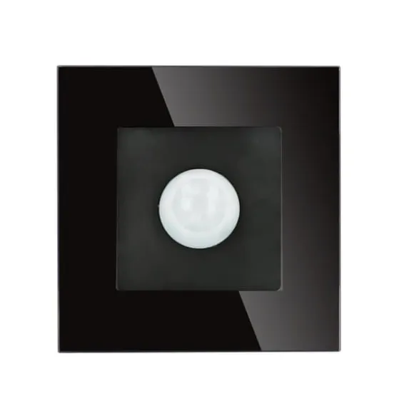 DC SMART HOME bevægelsessensor sort med glasramme__