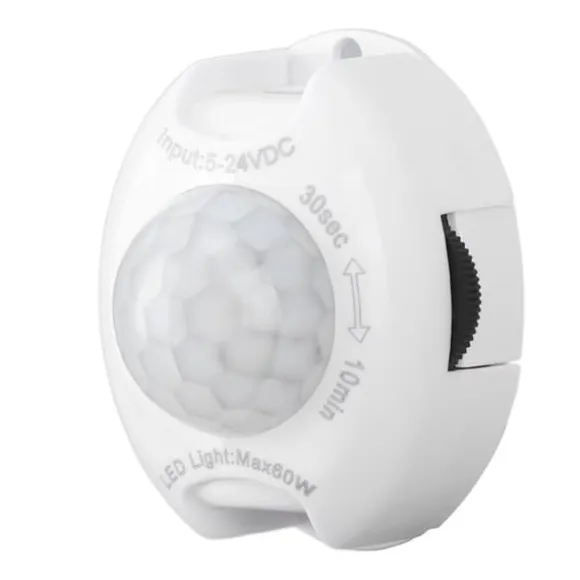 DC-stik Induktionskontakt til menneskelig krop Infrarød Justerbar LED-lysstrimmeldetektorkontakt 5‑24V 60W
