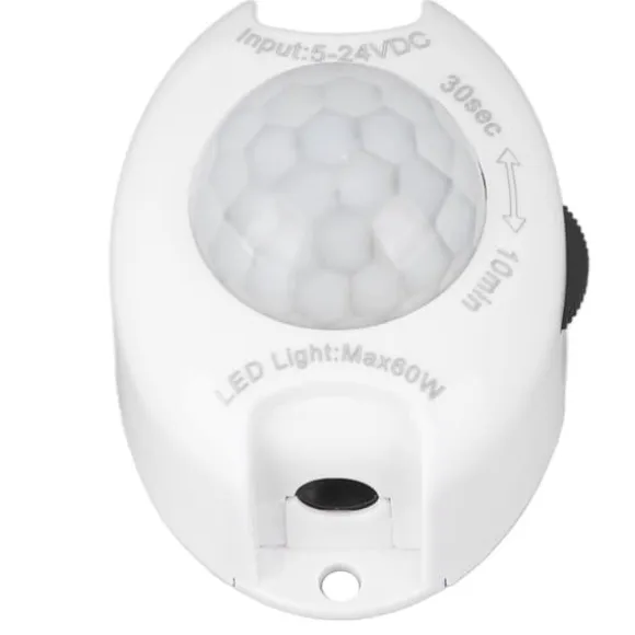 DC-stik Induktionskontakt til menneskelig krop Infrarød Justerbar LED-lysstrimmeldetektorkontakt 5‑24V 60W
