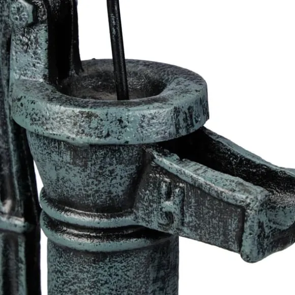 Dekorativ havepumpe, støbejern, 22x24x10,5 cm, grå