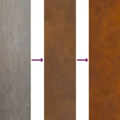 Dekorativ havprivatskærm i stål - Elegant mønster | Størrelse: 50 x 140 cm | Farve: Rusten