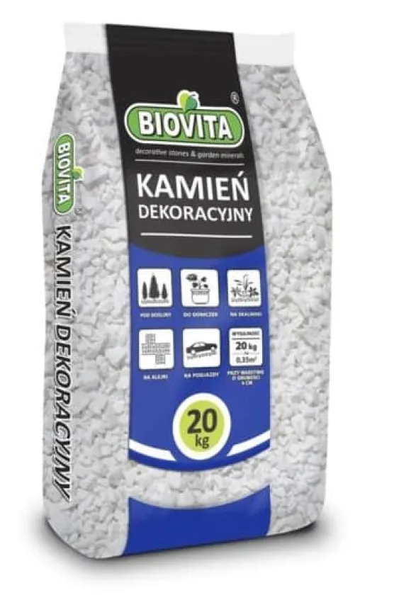 Dekorative stenslag hvide 8-16 mm 20 kg