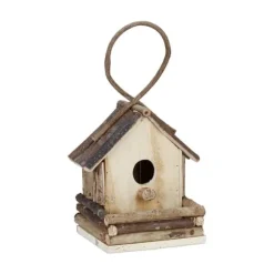 Dekorativt fuglehus, Træ, 28,5x20,5x17,5 cm, Natur