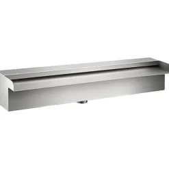 Dekorativt vandfaldsbassin i rustfrit stål 30 x 11,5 x 8 cm til havedam – perfekt til indendørs og udendørs brug.