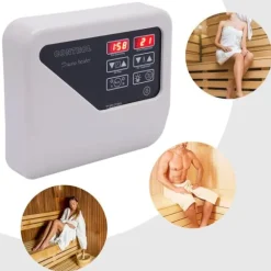 Digital Sauna Controller, Udgangseffekt 3-9KW, Arbejdsspænding 220V-240V, Temperaturinterval 40-105℃, Dimensioner 24,5x21x7,5 cm