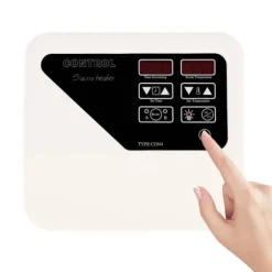 Digital Sauna Ovn Controller, Effektudgang 3-9KW, Spænding 220-240V, Strøm 4.5-13.7A, Temperaturinterval 40-105℃, Dimensioner 24.5*21.5*8cm