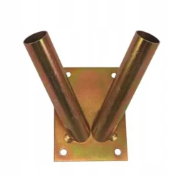 DOBBELT FLAGHOLDER, GALVANISERET, GUL - FLAGHOLDER 2 M