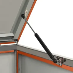 Dobbelt skraldespandsskjuler i rustfrit stål - Robust og luftcirkulerende | Størrelse: 138x77,5x112,5 cm