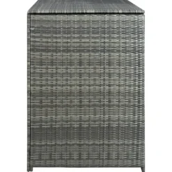 Dobbelt skraldespandsskjuler 148x77x111 cm polyrattan grå - Skraldespandsskjuler - Skraldespandsskjulere - Home & Living