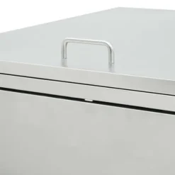 Dobbelt skraldespandsskur 240 l - Rustfrit stål | Farve: Sølv | Størrelse: 240 l