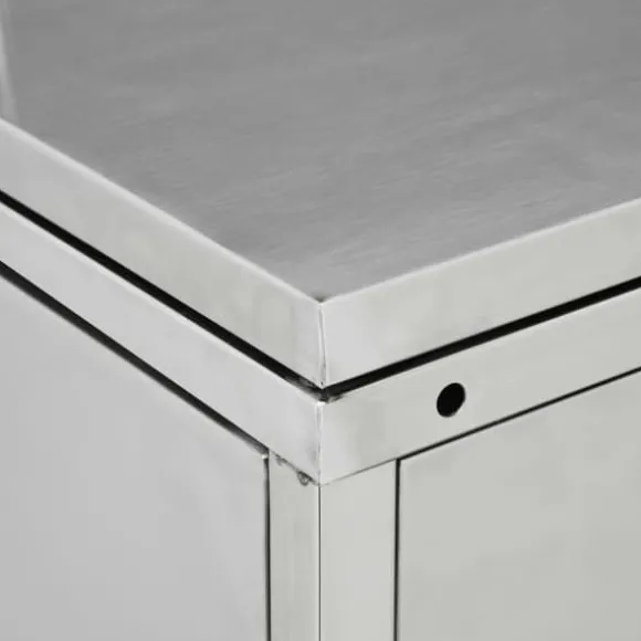 Dobbelt skraldespandsskur 240 l rustfrit stål - Skraldespandsskjuler - Skraldespandsskjulere - Home & Living