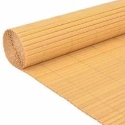 Dobbeltsidet havehegn - Vejrbestandigt PVC til terrasser og haver | Størrelse: 110x500 cm | Farve: Gul