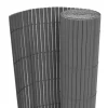 Dobbeltsidet havehegn i vejrbestandigt PVC | Størrelse: 90x500 cm | Farve: Grå