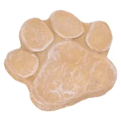 Dog Memorial Stone DIY Pawprint Lettering - Pet Grave Marker for Outdoor Garden - Sandy Yellow
