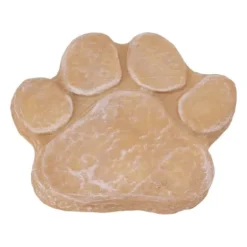Dog Memorial Stone DIY Pawprint Lettering - Pet Grave Marker for Outdoor Garden - Sandy Yellow