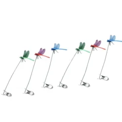 Dragonfly Clip Falske Dragonfly Stang Clips Naturligt organisk koncept 3D Dragonfly Have Decor til Familie Have Potte Blomster Plænehus Statue 6 Stk | CDON