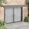Dørbaldakin i polycarbonat - Beskyt din dør mod vejr | Størrelse: 400x75 cm | Farve: Sort