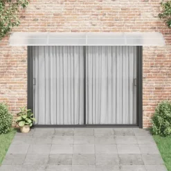 Dørbaldakin i polycarbonat - Beskyttelse mod vejr | Størrelse: 400x100 cm | Farve: Grå