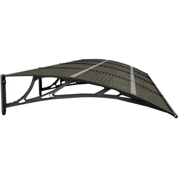 Dørbaldakin 400x100 cm - Polycarbonat | Farve: Sort | Størrelse: 400x100 cm
