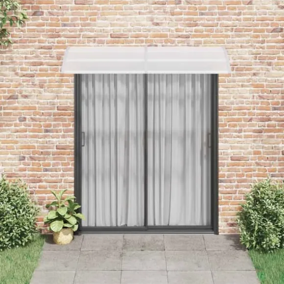 Dørbaldakin 200x75 cm - Vejrbestandig og holdbar | Farve: Grå/Transparent | Størrelse: 200x75 cm