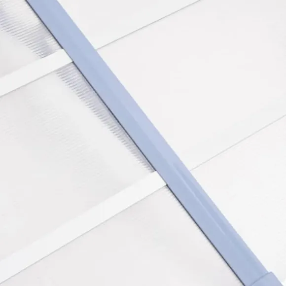 Dørbaldakin 396x90 cm i polycarbonat | Farve: Grå/Transparent | Størrelse: 396x90 cm