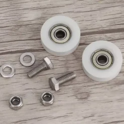 Dørhjulsudskiftningssæt, drivhusdørrulle, drivhusdørudskiftningsrulle, 30 mm diameter, velegnet til skydedøre