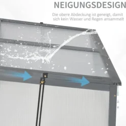 Drivbænk i træ 100x65x40 cm, UV-beskyttelse, lysgennemtrængelig, grå – vintertåligt minidrivhus