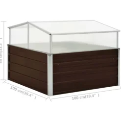 Drivhus 100 x 100 x 85 cm galvaniseret stål brun - Drivhus - Drivhuse - Home & Living