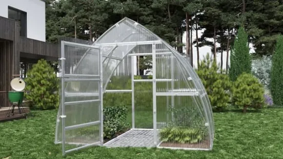 Drivhus "Arrow" 3x6m med 4mm polycarbonat