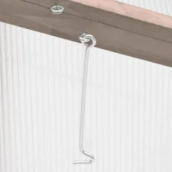 Drivhus i grantræ til planter og urter - 110x58,5x39 cm | Farve: Grå