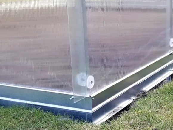 Drivhus KLASIKA RØR 3x12m (36m2) med fundamenter og 6mm polycarbonatbelægning