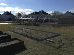 Drivhus KLASIKA RØR 3x10m (30m2) med fundamenter og 4mm polycarbonatbelægning